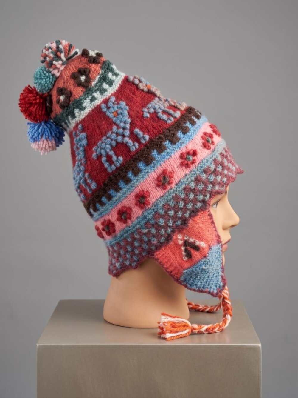 Handmade Peruvian Chullo Hat Sheep Wool Andean Earflaps